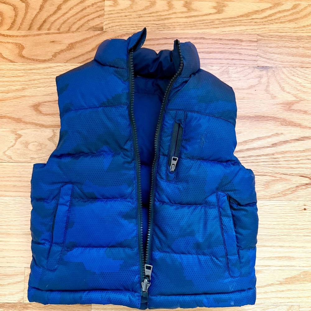 Polo Ralph Lauren Blue Puffer Vest Reversible Kids